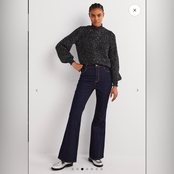 Boden Chunky Fluffy Cardigan- Black size US 2/UK 6 - Picture 3 of 7